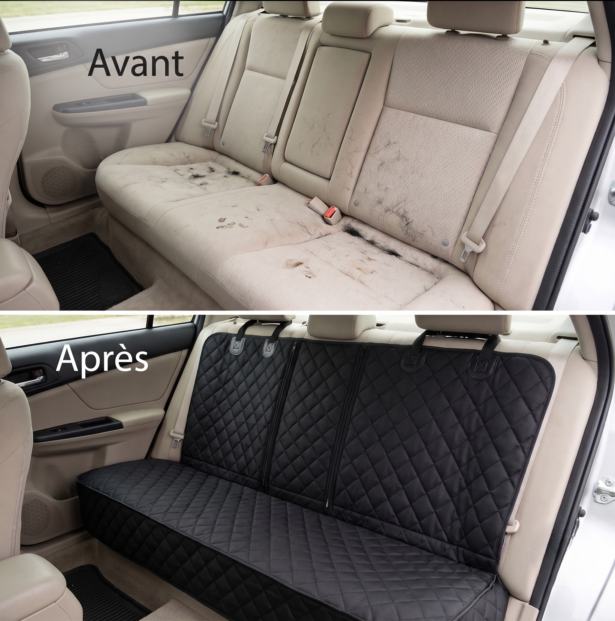 Housse de Protection Banquette Arrière pour Chien — Imperméable et Universelle