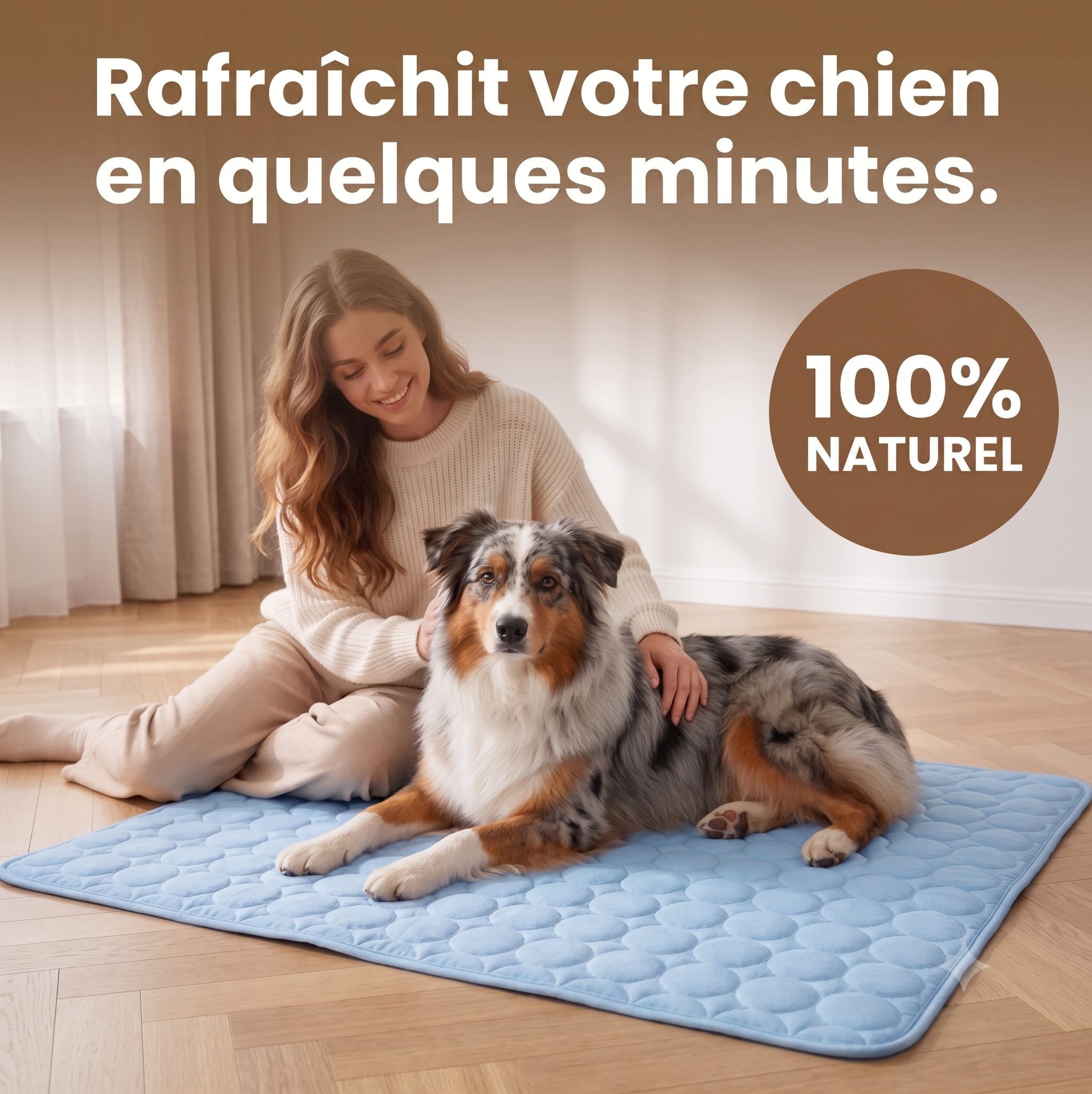 Tapis Rafraîchissant Chien — Frais Instantané